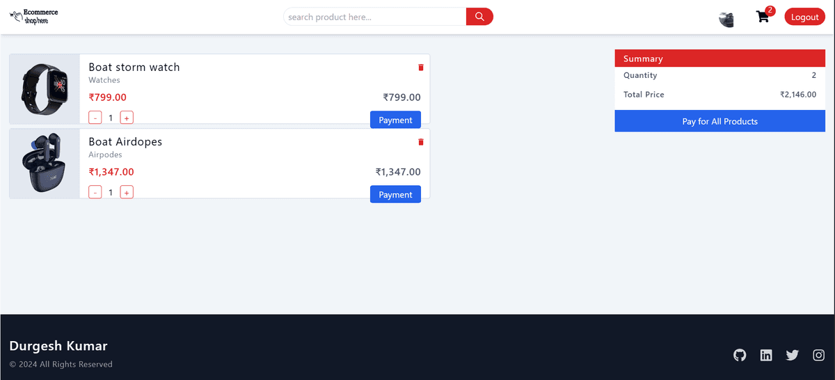 Full Stack E-commerce Website – MERN Stack — screenshot 4